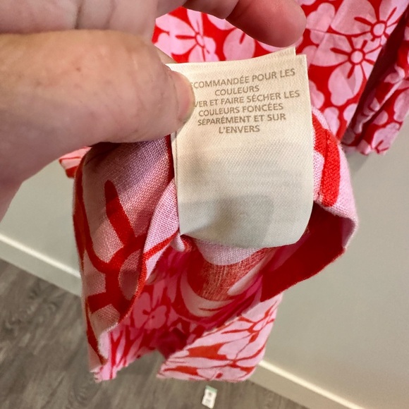 BODEN women’s casual linen red floral empire dress US size 14R 100% linen - Picture 7 of 7